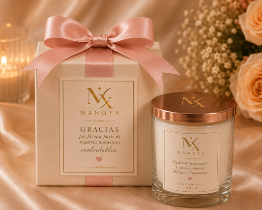 Vela Aromática MANDYX · Ámbar Romántico